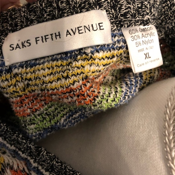 Saks Fifth Avenue Multicolor Sweater Size XL - Picture 4 of 4